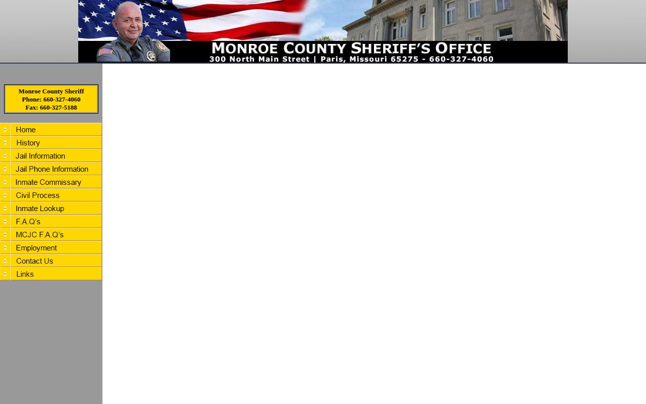 Monroe County arrest roster legacy source page