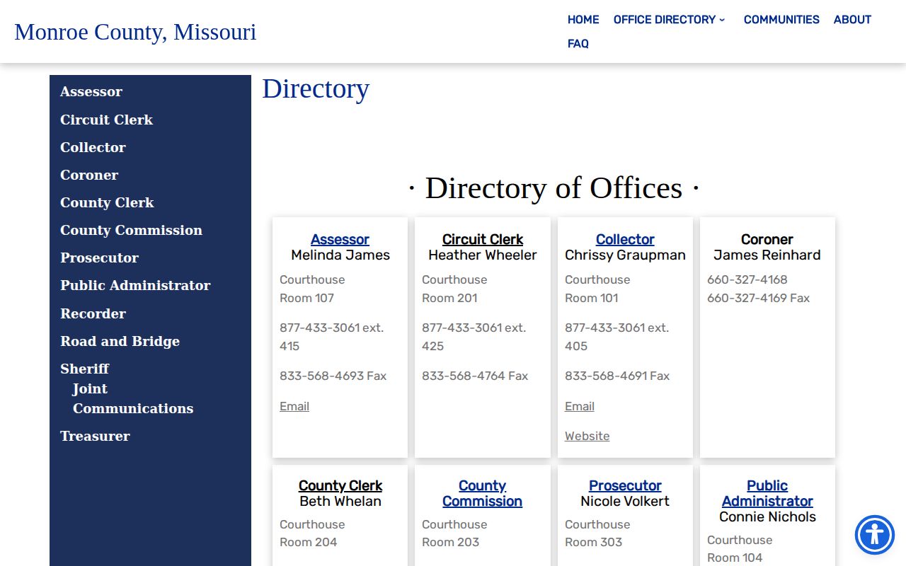 Monroe County arrest records contact directory